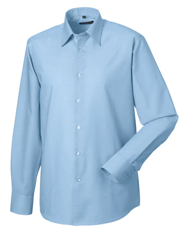 Russell Collection Men'S Long Sleeve Tailored Oxford Shirt - Image 9