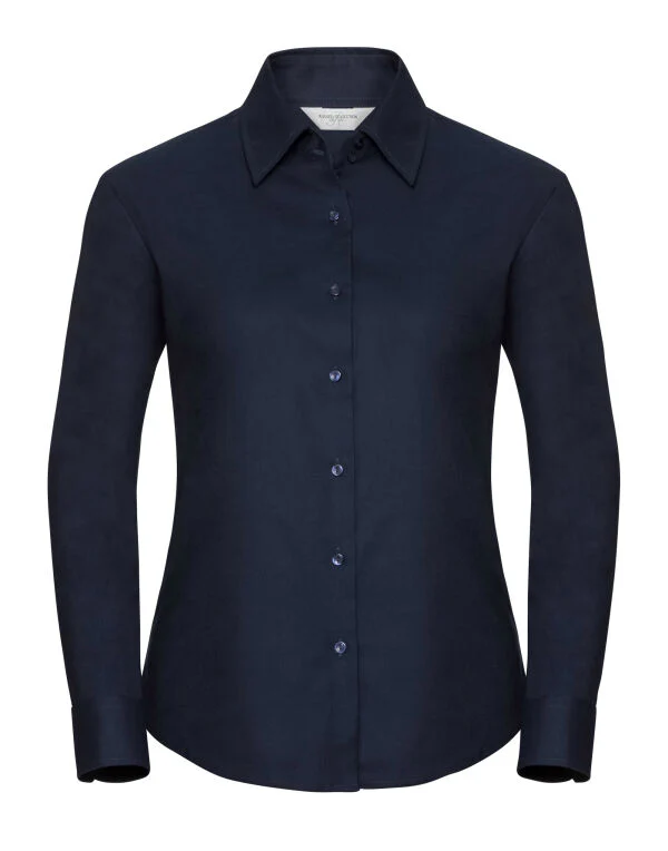 Russell Collection Ladies' Long Sleeve Tailored Oxford Shirt - Image 12