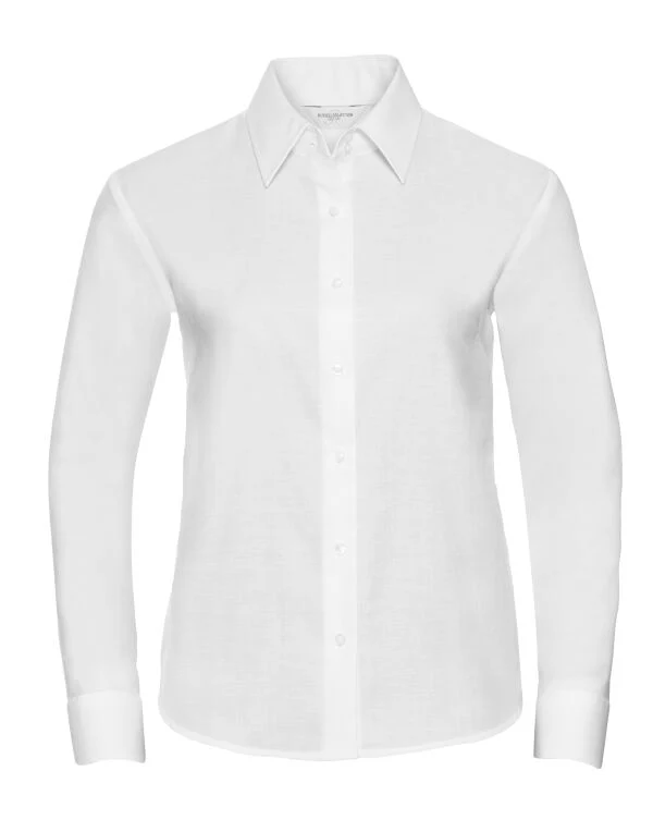Russell Collection Ladies' Long Sleeve Tailored Oxford Shirt - Image 15