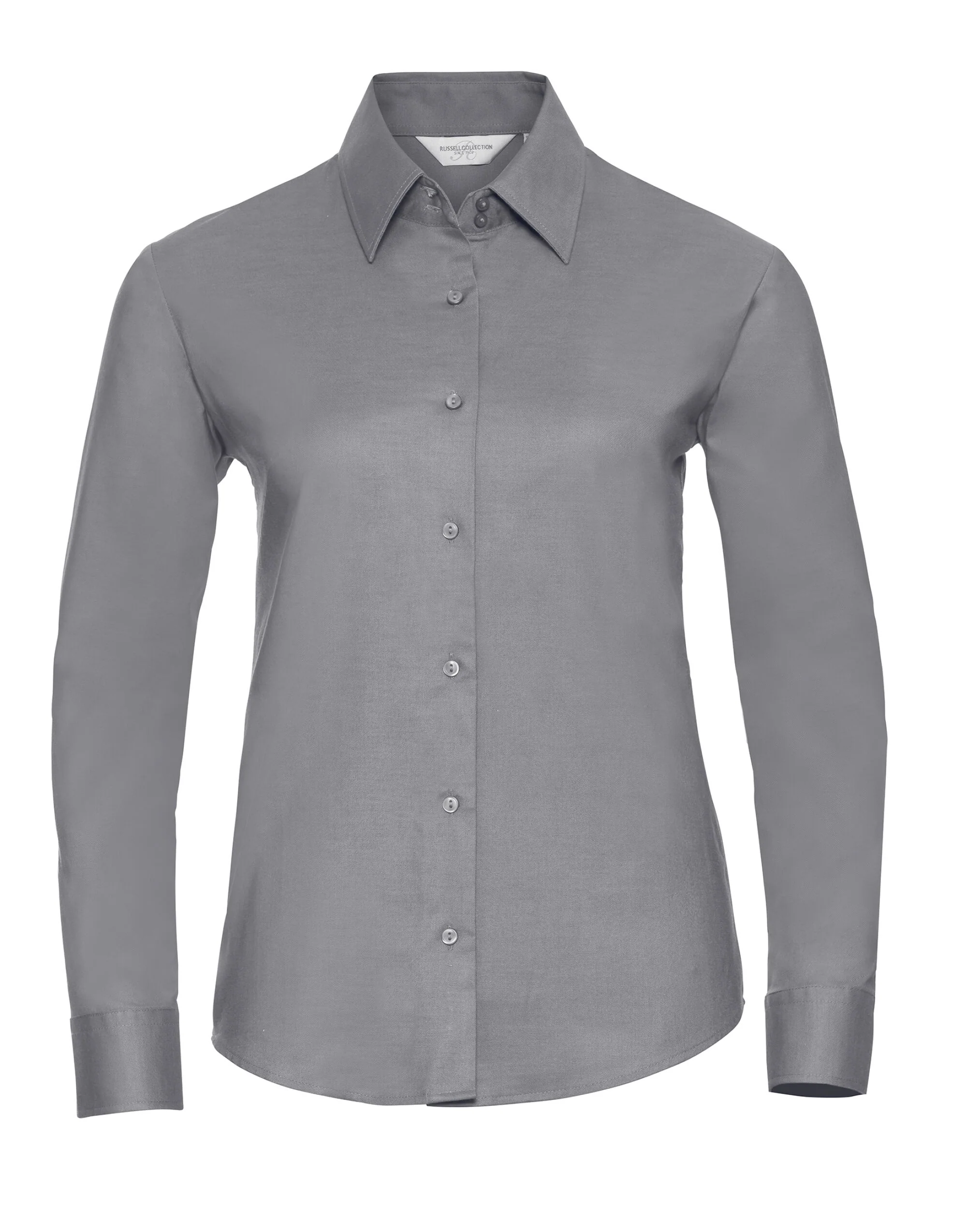 Russell Collection Ladies' Long Sleeve Tailored Oxford Shirt - Image 3