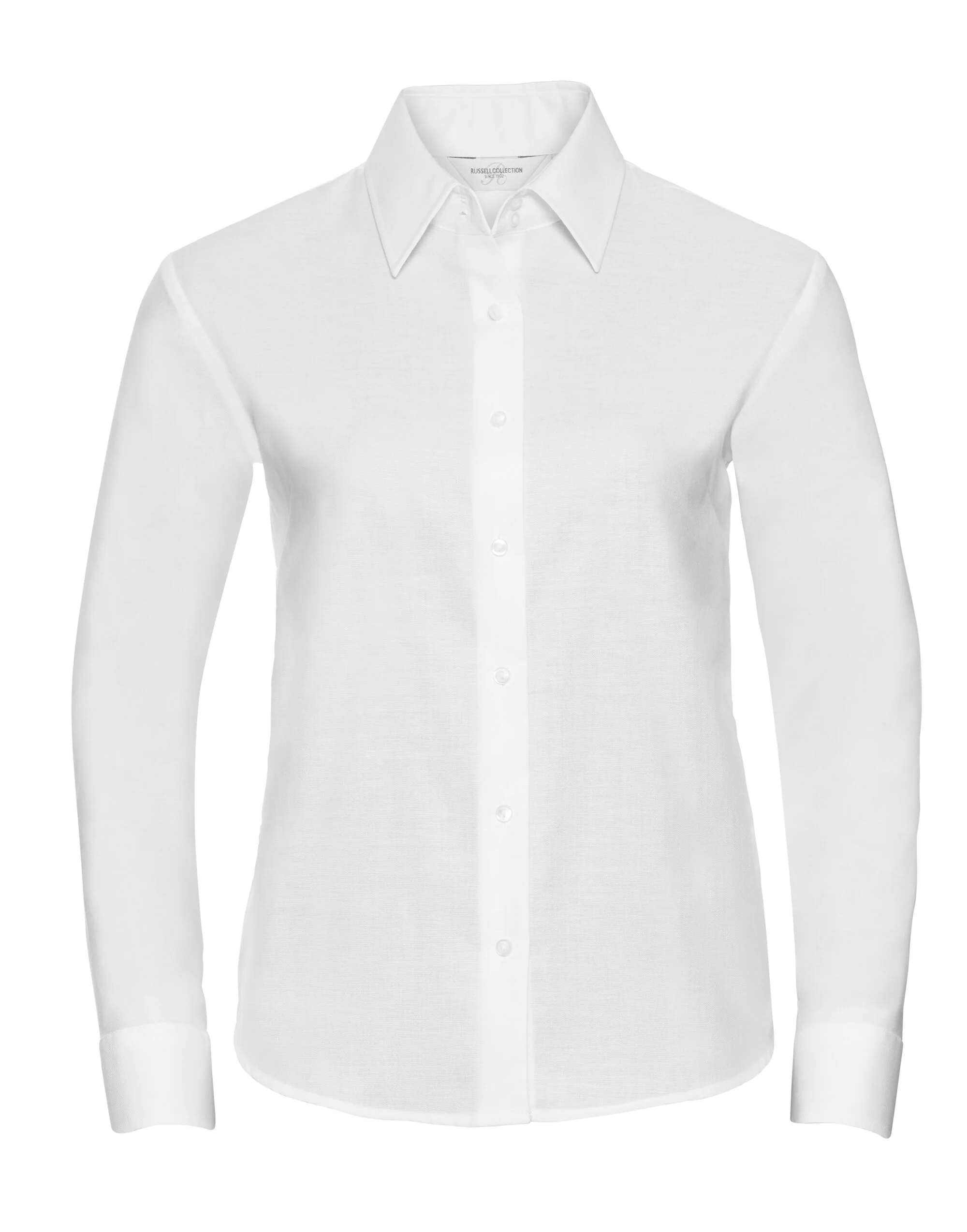 Russell Collection Ladies' Long Sleeve Tailored Oxford Shirt - Image 5