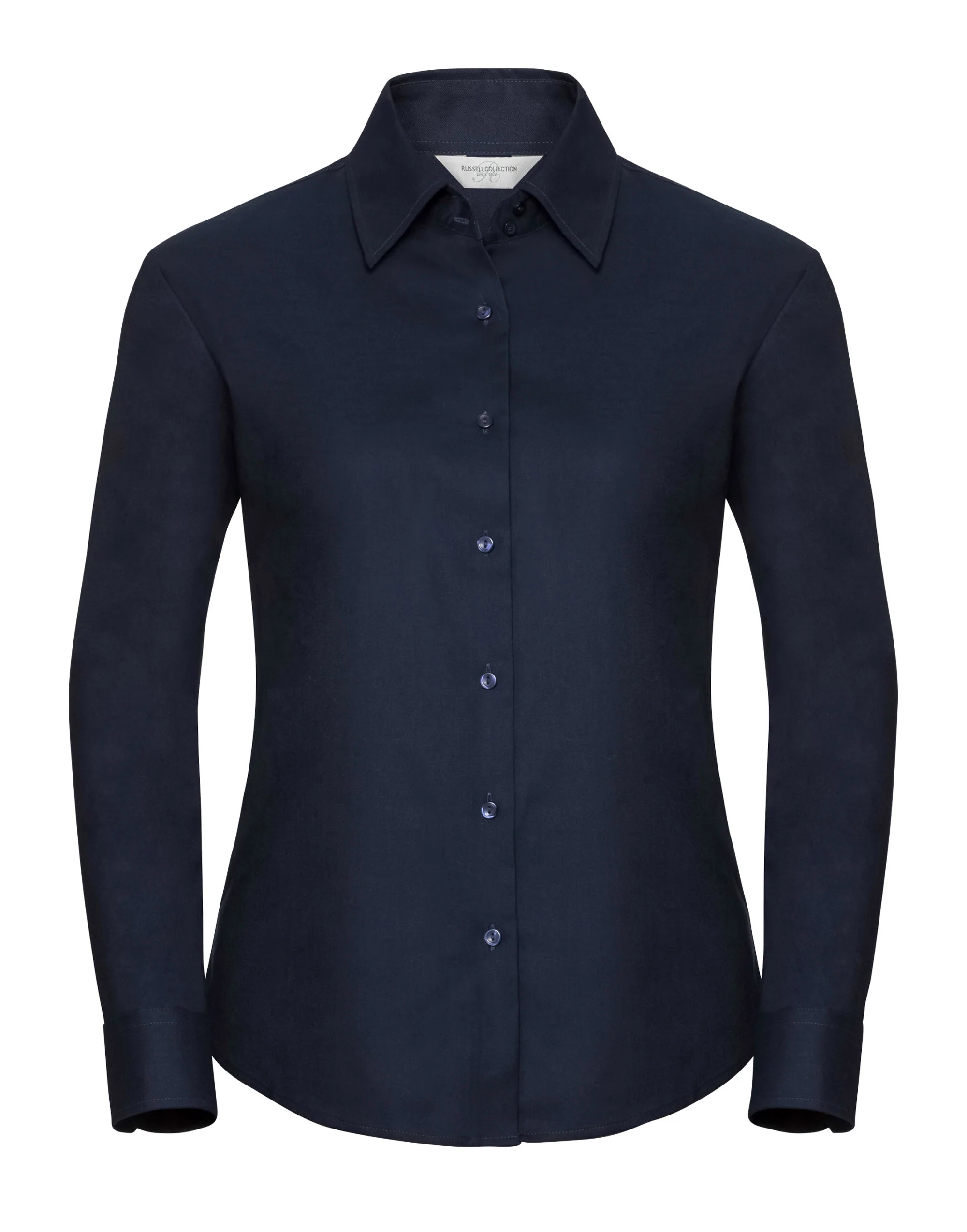 Russell Collection Ladies' Long Sleeve Tailored Oxford Shirt - Image 7