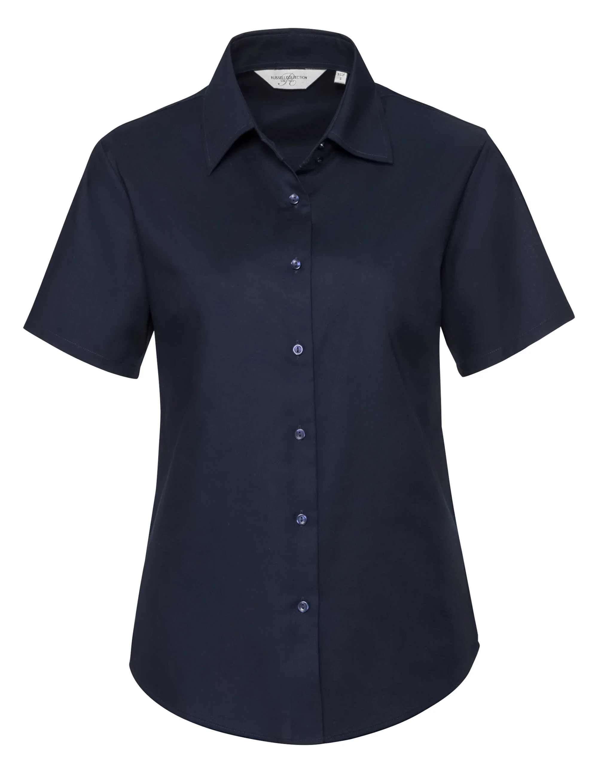 Russell Collection Ladies' Short Sleeve Tailored Oxford Shirt - Image 5