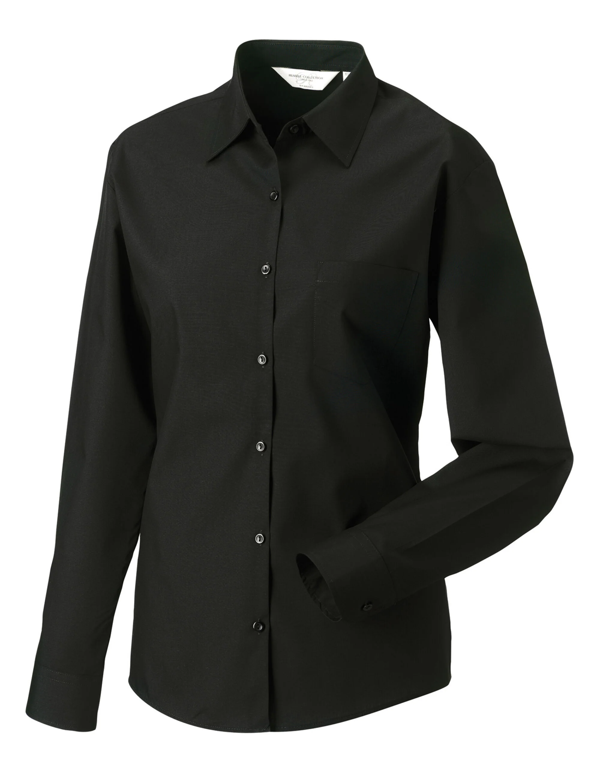 Russell Collection Ladies' Long Sleeve Classic Polycotton Poplin Shirt - Image 9