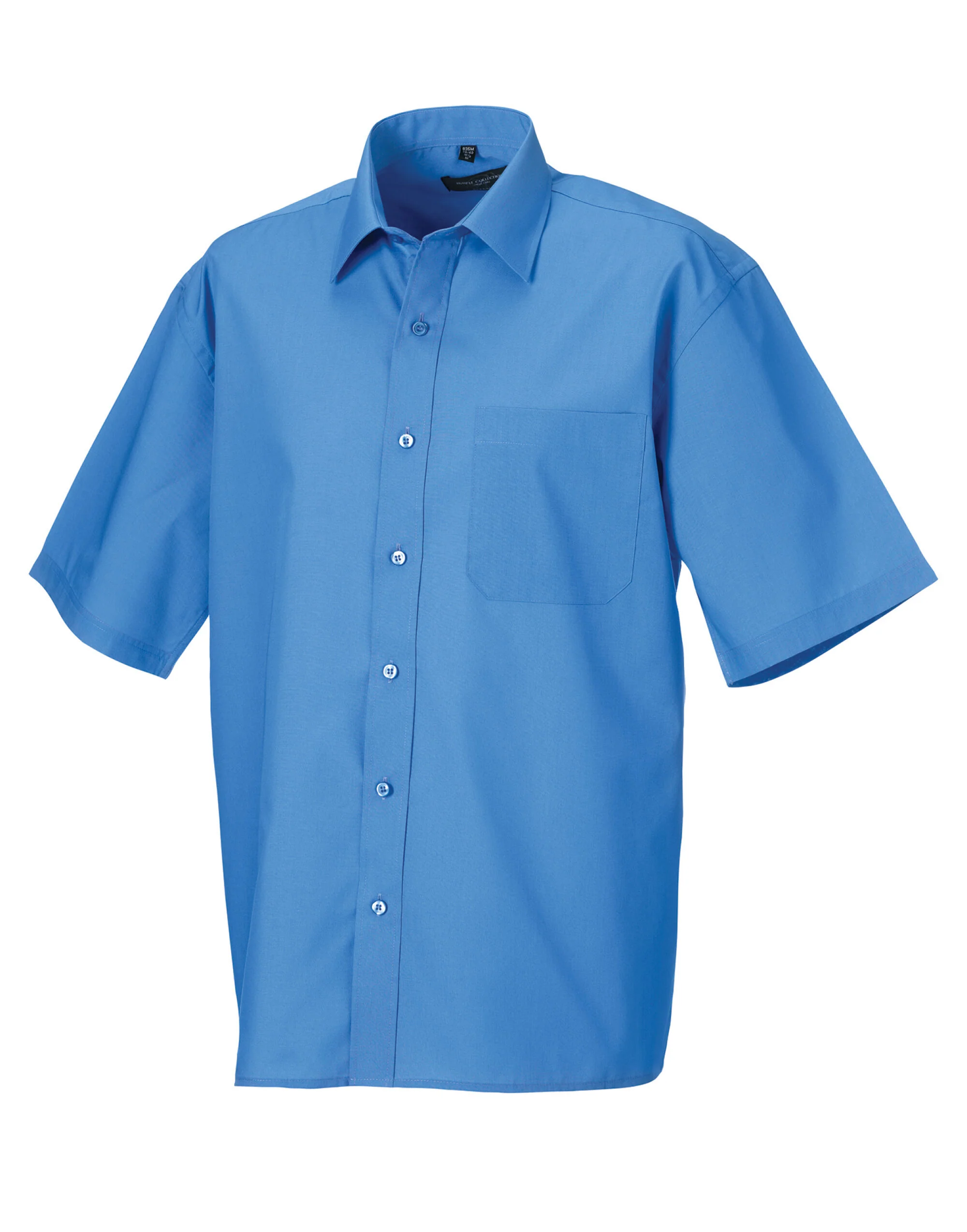 Russell Collection Men'S Short Sleeve Classic Polycotton Poplin Shirt - Image 2