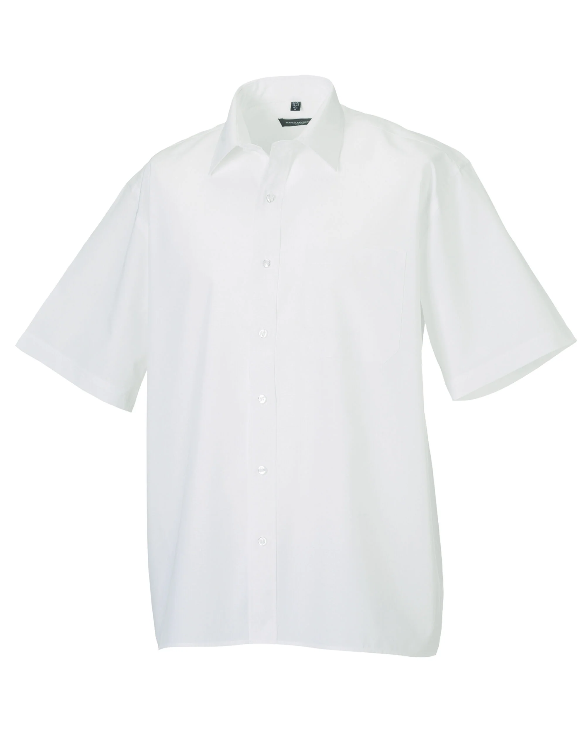Russell Collection Men'S Short Sleeve Classic Polycotton Poplin Shirt - Image 7