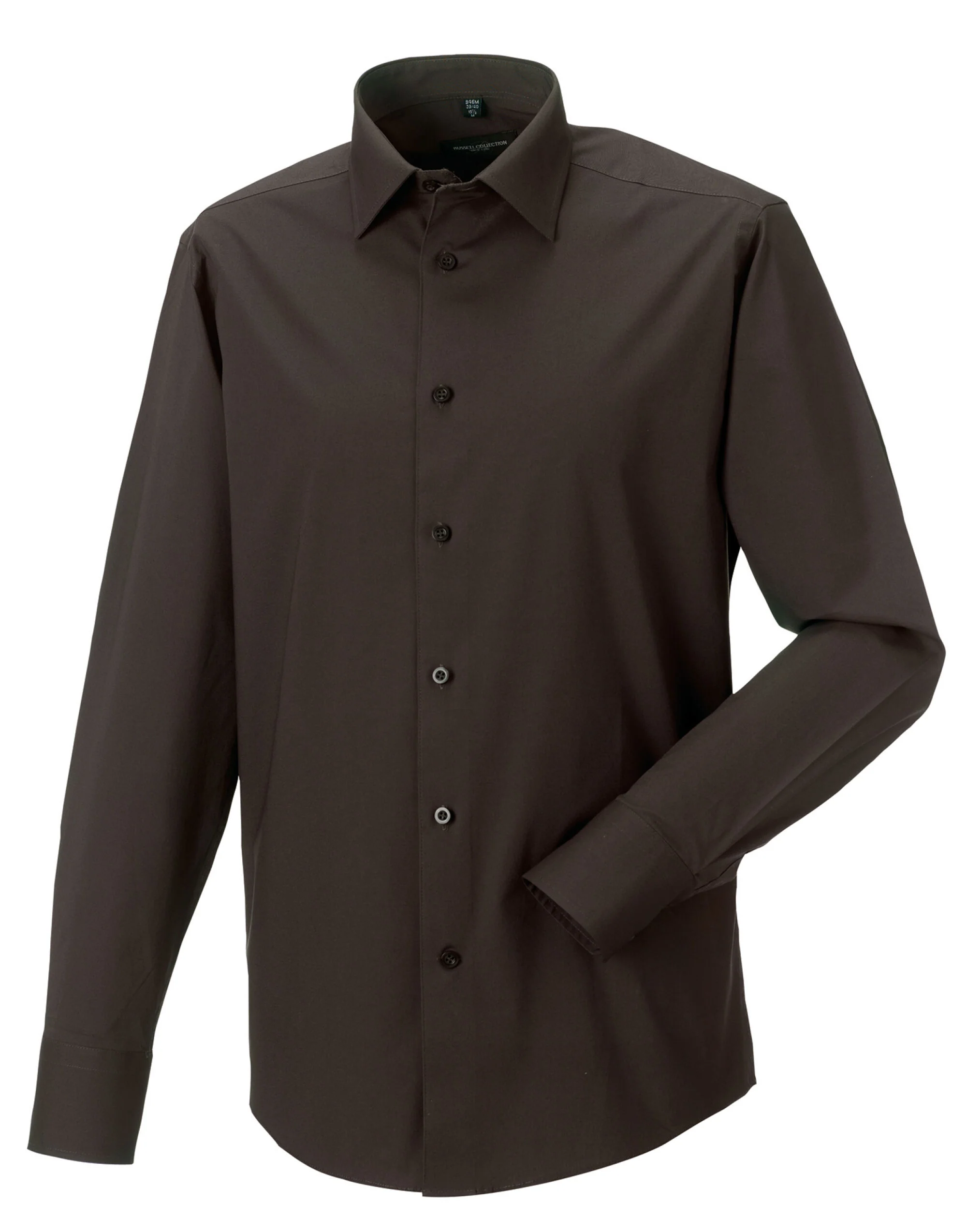 Russell Collection Men'S Long Sleeve Fitted Stretch Shirt - Image 7