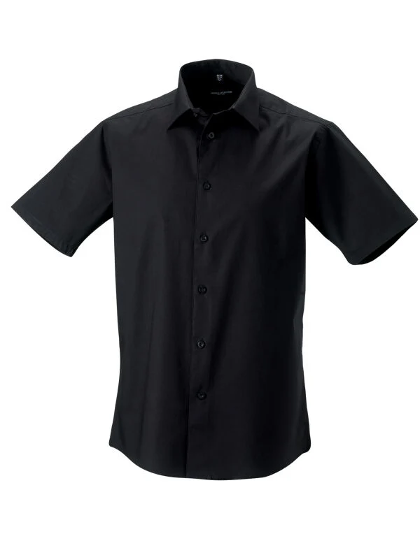 Russell Collection Men'S Short Sleeve Fitted Stretch Shirt - Image 4