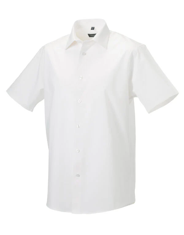Russell Collection Men'S Short Sleeve Fitted Stretch Shirt - Image 7