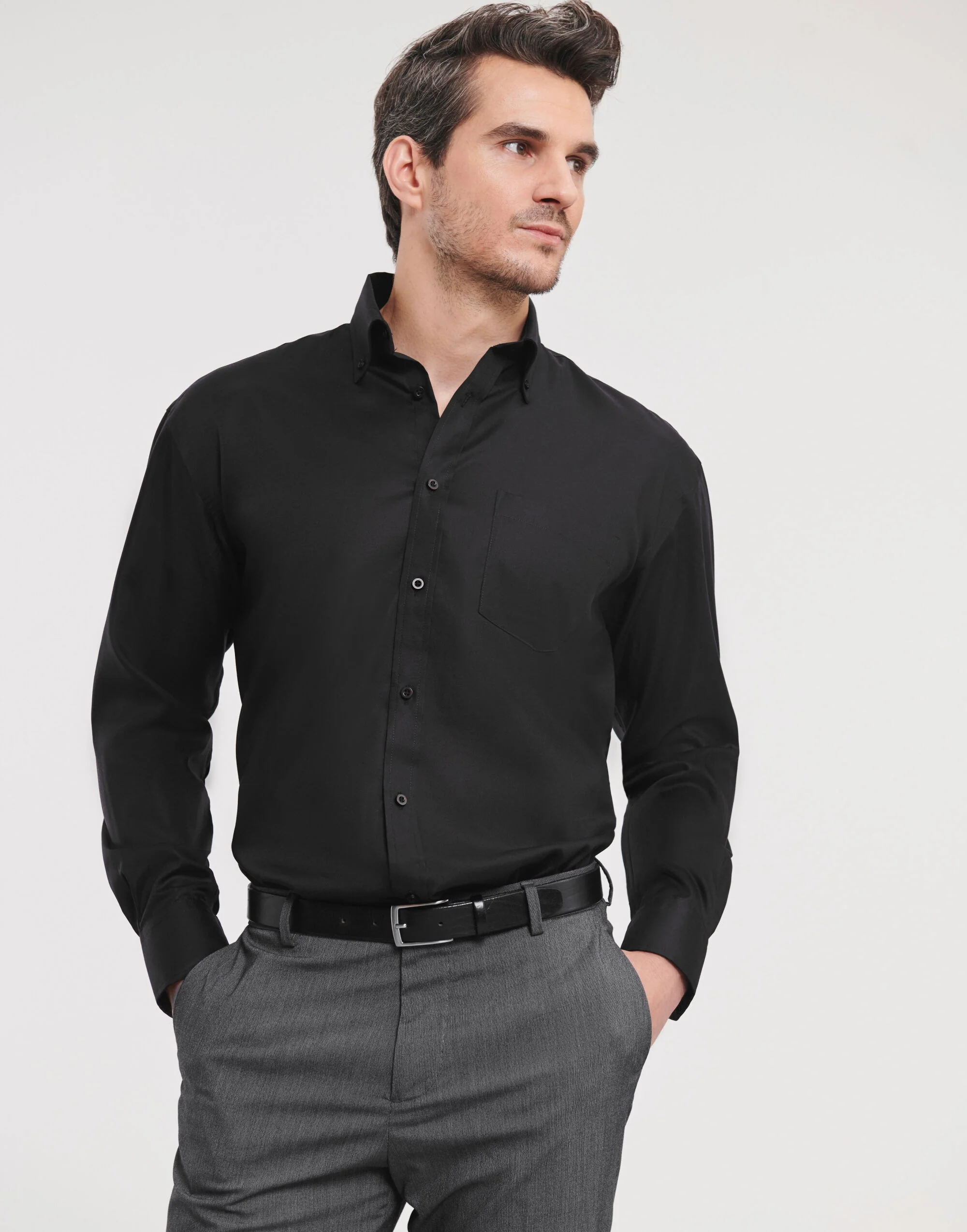 Russell Collection Men'S Long Sleeve Ultimate Non-Iron Shirt - Image 7