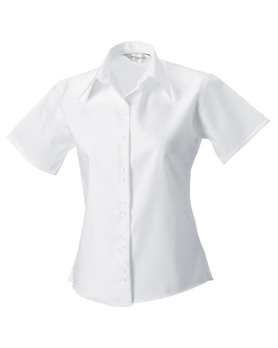 Russell Collection Ladies' Short Sleeve Tailored Ultimate Non-Iron Shirt - Image 4