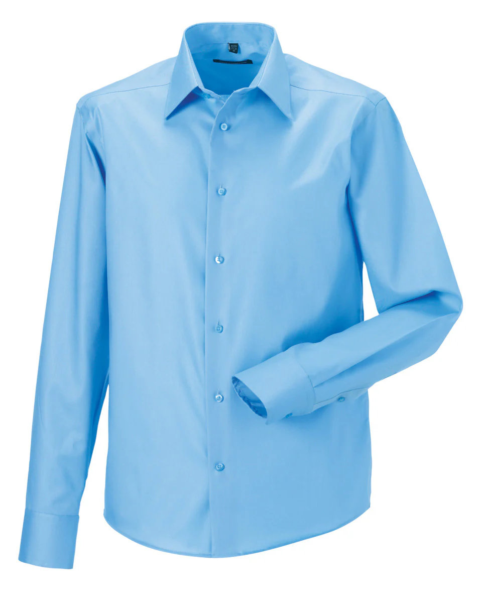 Russell Collection Men'S Long Sleeve Tailored Ultimate Non-Iron Shirt - Image 2