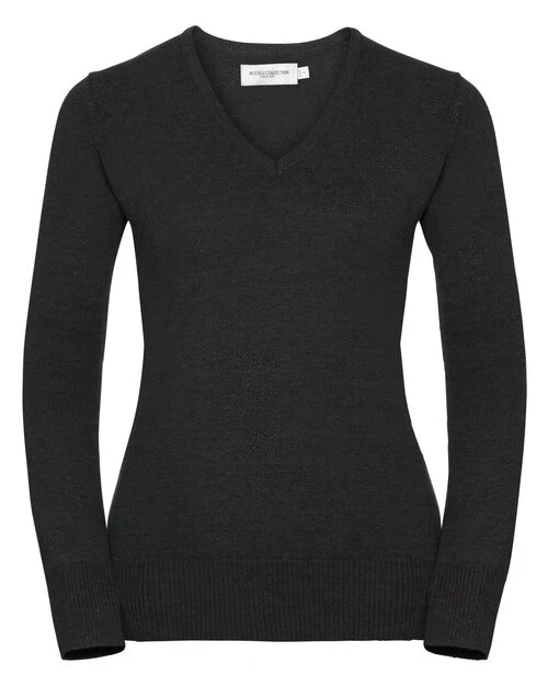 Russell Ladies V-Neck Knitted Pullover - Image 2