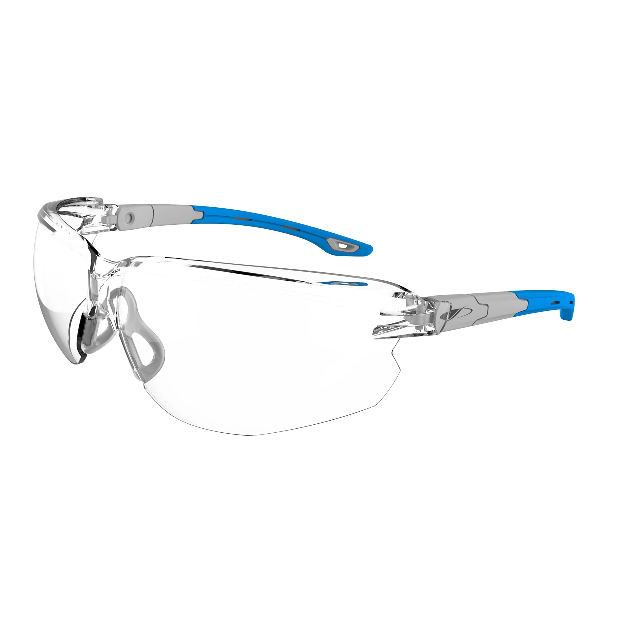 JSP Seez Premium Safety Specs - Clear K&N Anti-scratch/Anti-mist Lenses - Black/Grey Frames - Image 2