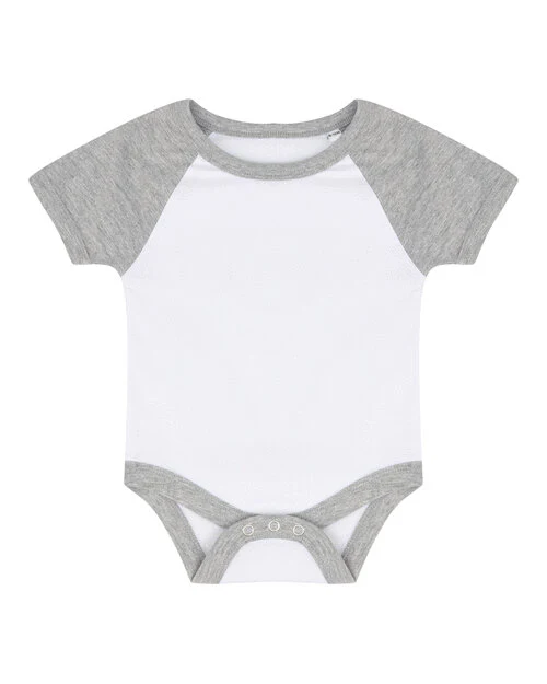 Larkwood Short Sleeve Baseball Bodysuit - LW502TB - Image 2