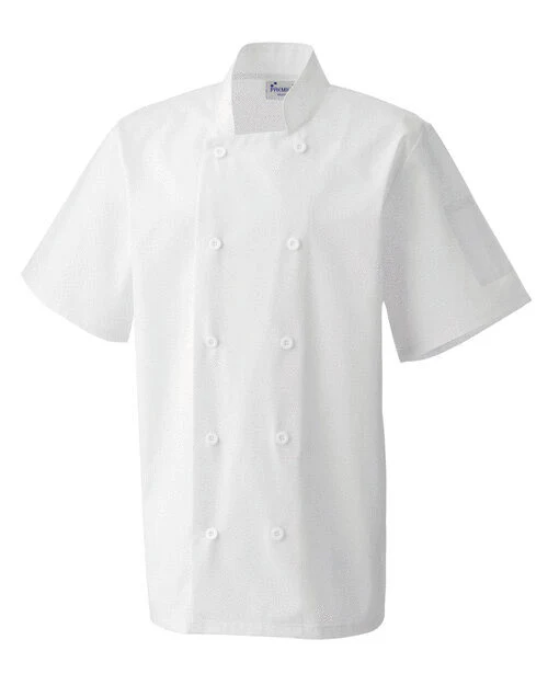 Premier Workwear Short Sleeve Chefs Jacket - PR656M - Image 4