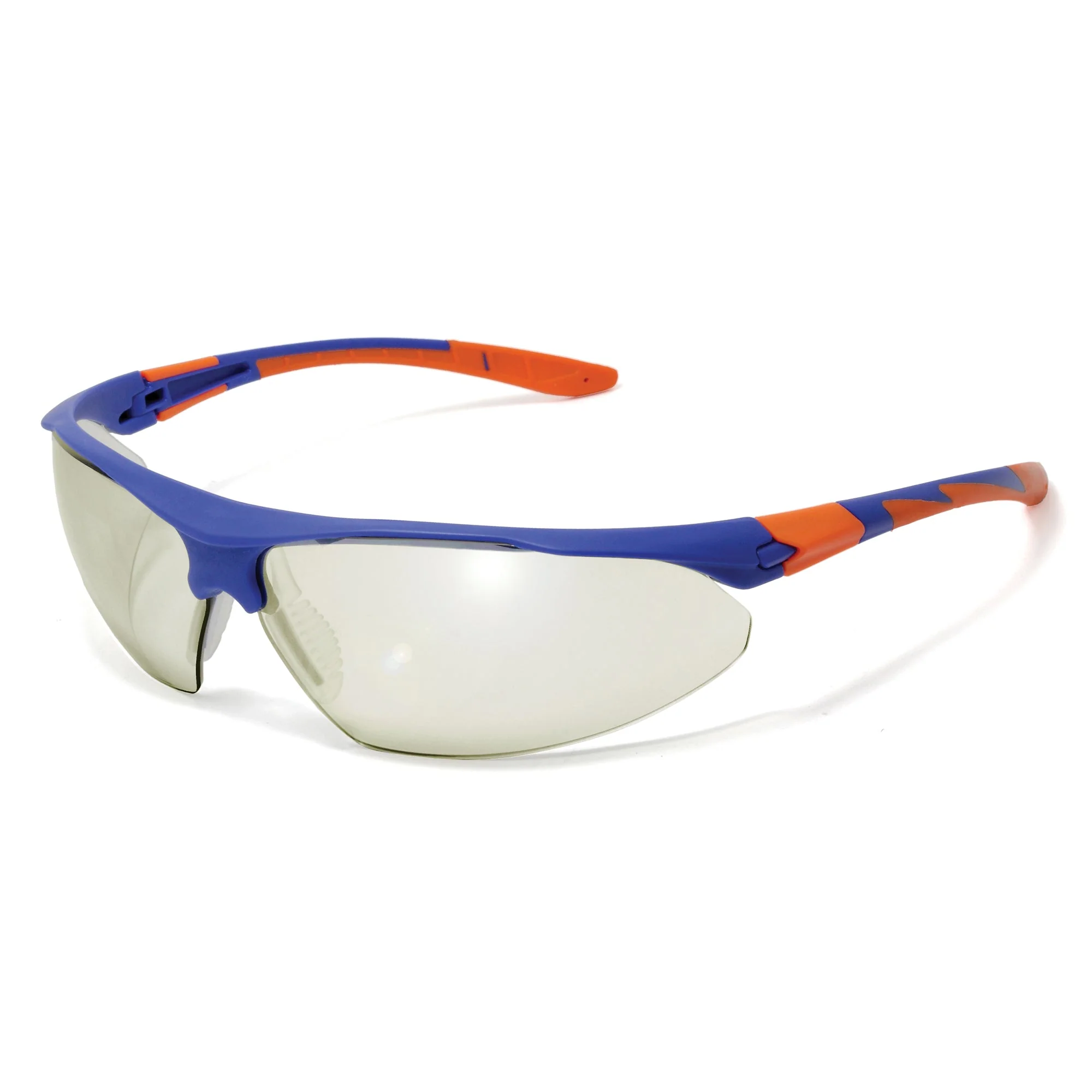 JSP Stealth 9000 Safety Specs - Indoor / Outdoor Anti-scratch Lenses - Blue / Orange Frames