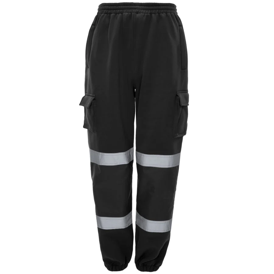Supertouch Hi Vis Black Jogging Bottoms - [CLEARANCE]