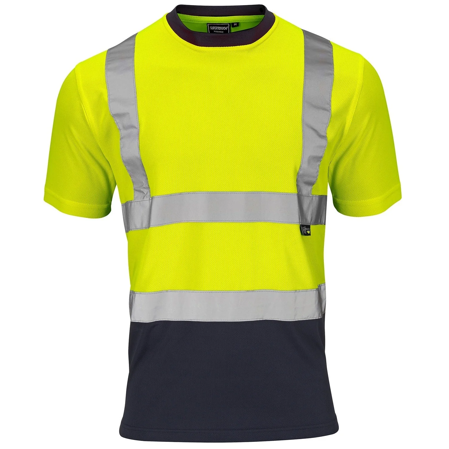 Supertouch Hi Viz Two Tone Short Sleeve Bird Eye Tee Shirt - [CLEARANCE] - Image 2
