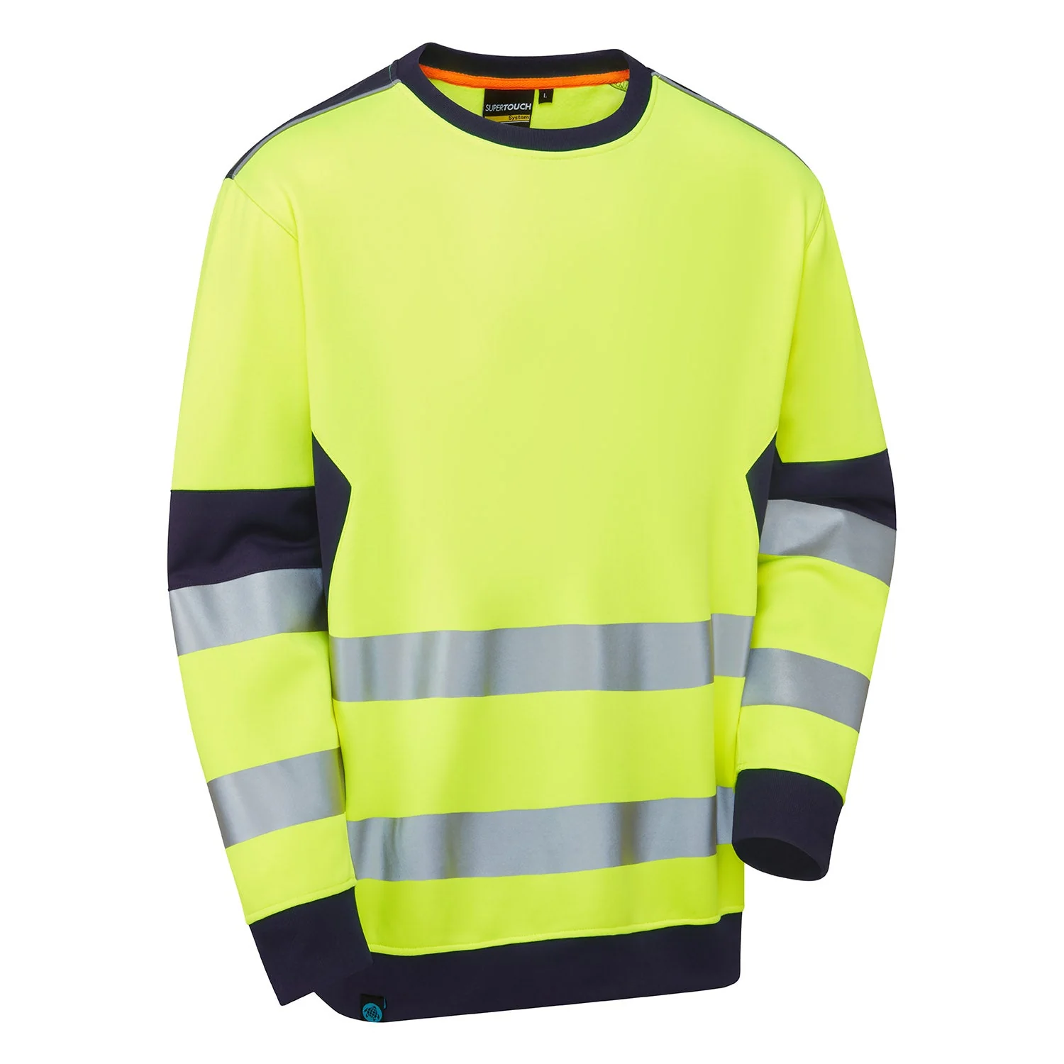 Supertouch System Hi-Vis ECO Crew Neck Sweatshirt - Image 4