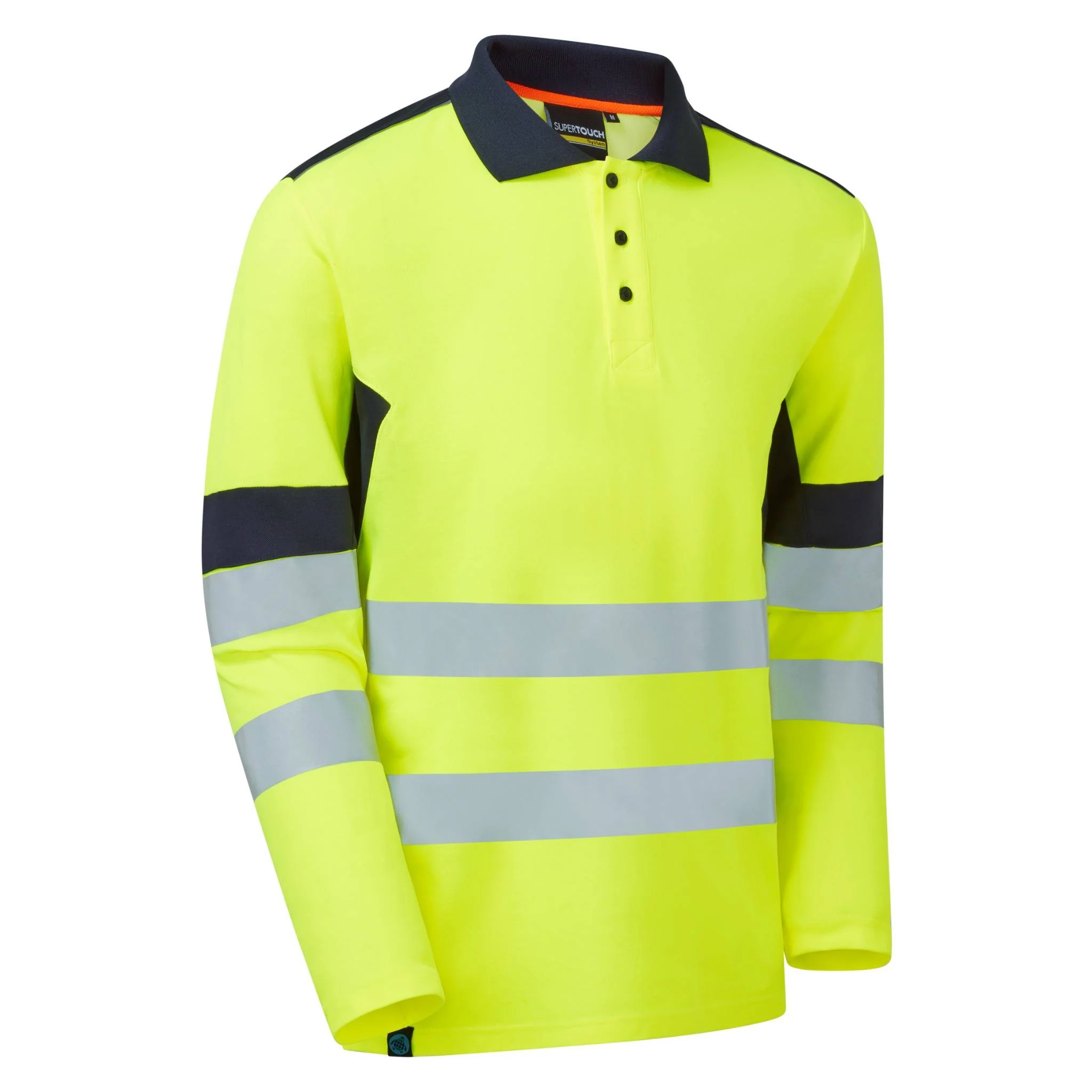 Supertouch System Hi-Vis Eco CottonCool Long Sleeve Polo - Image 4