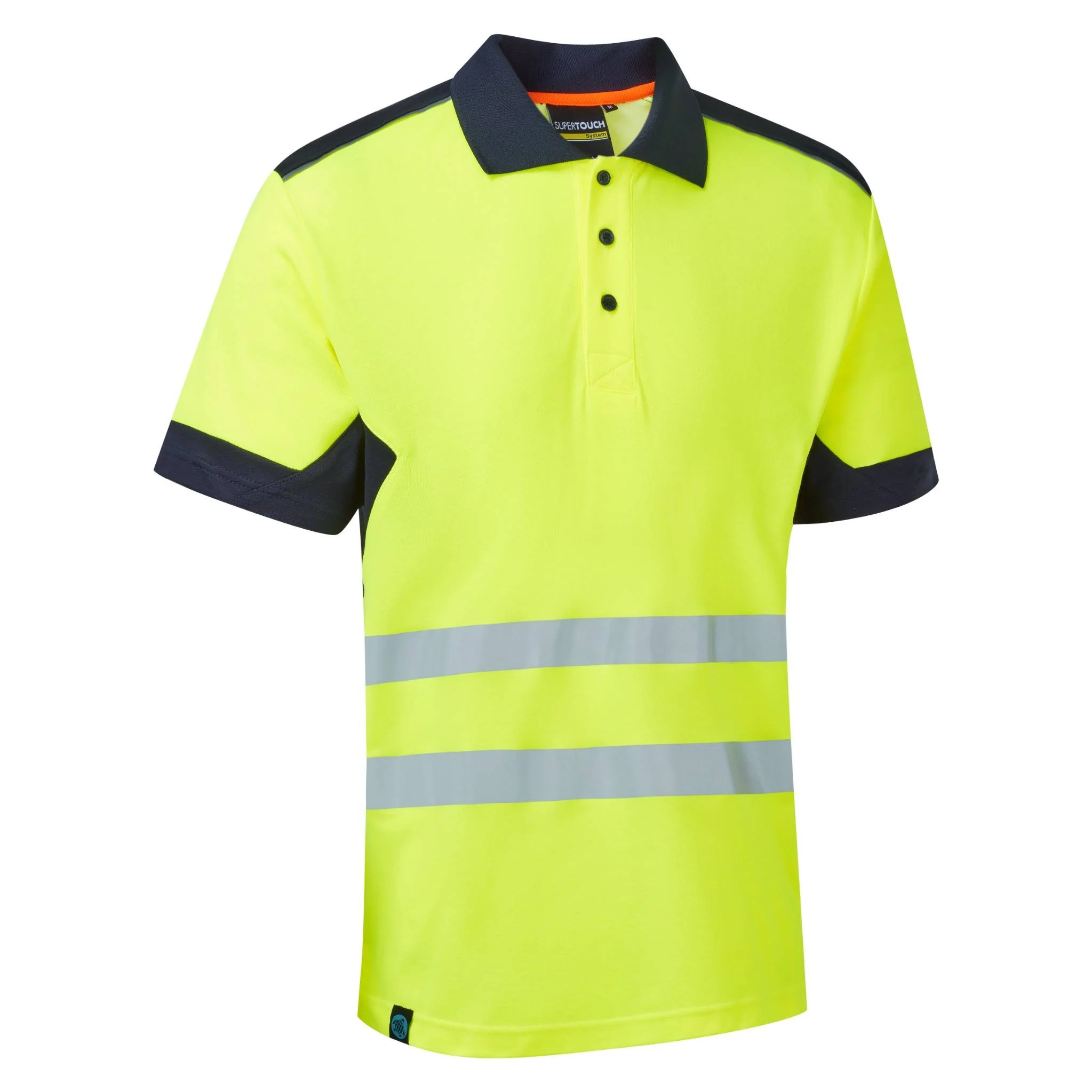 Supertouch System Hi-Vis Eco CottonCool Short Sleeve Polo - Image 4