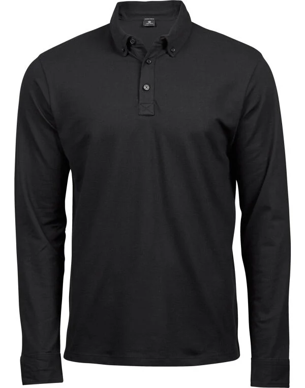 Tee Jays Men's Fashion Long Sleeve Luxury Stretch Polo