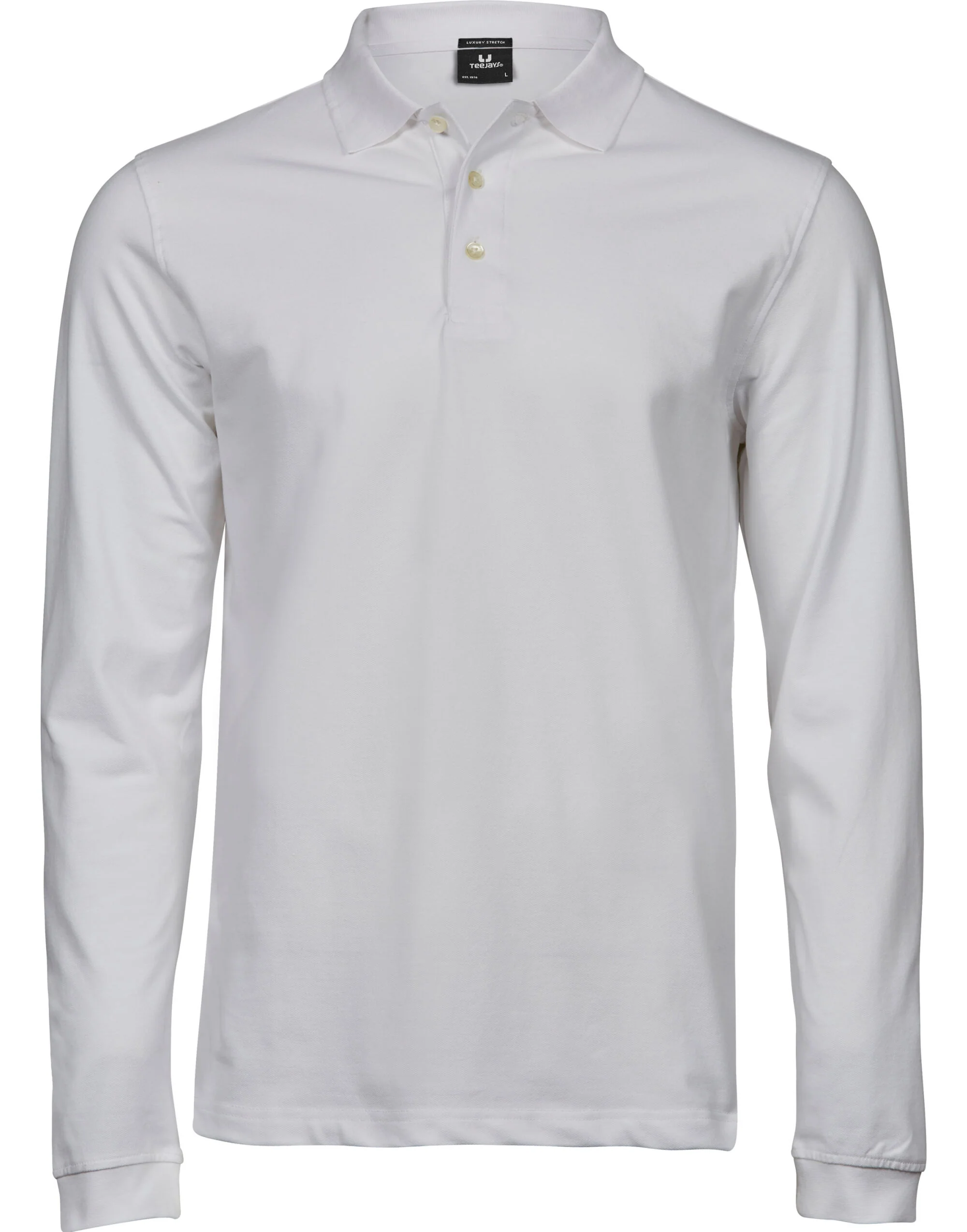 Tee Jays Men's Luxury Long Sleeve Stretch Polo - Image 6