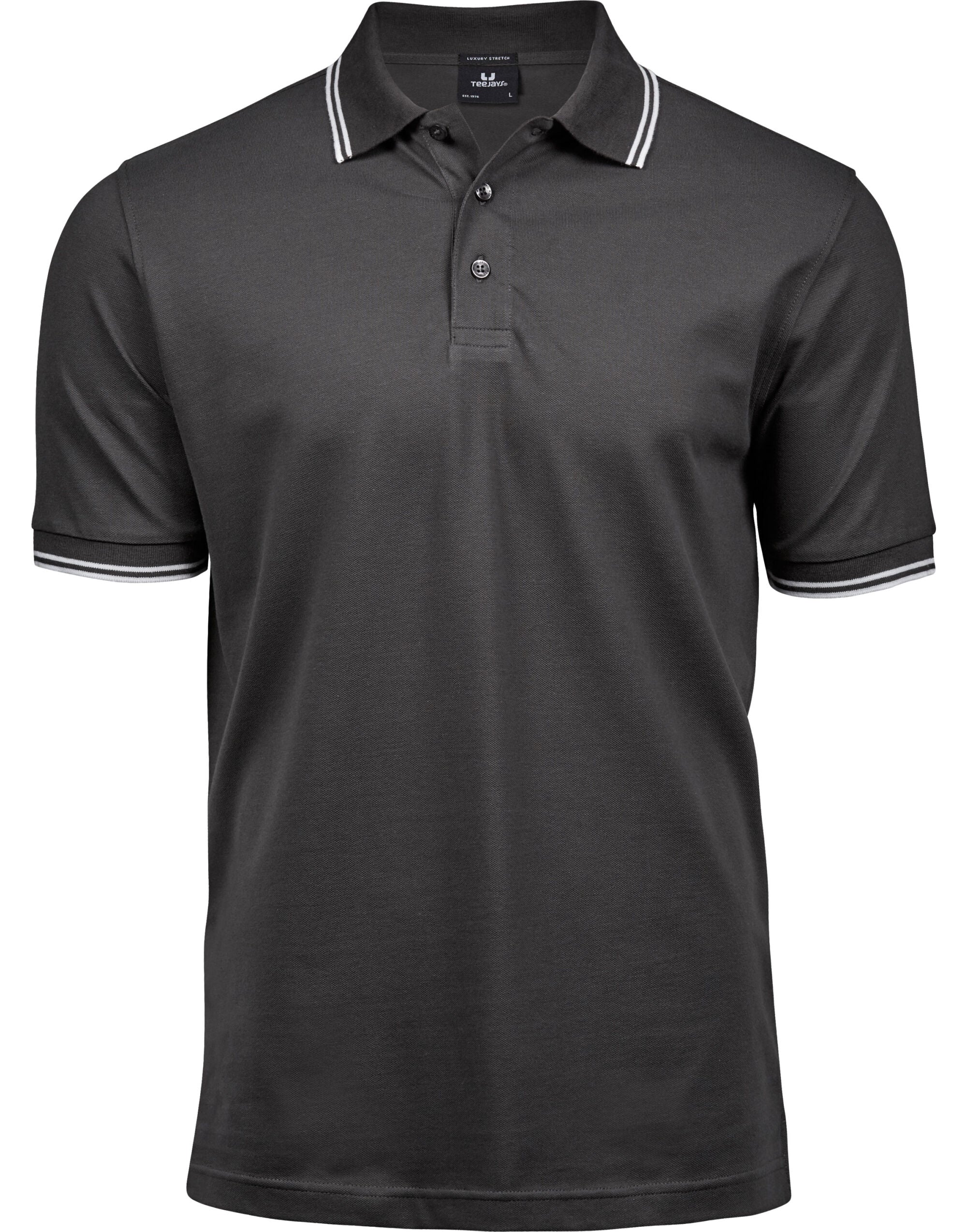 Tee Jays Men's Luxury Stripe Stretch Polo - Image 5