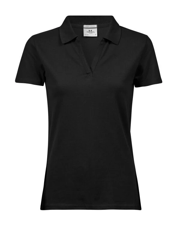 Tee Jays Women'S Luxury Stretch V-Neck Polo - Image 2