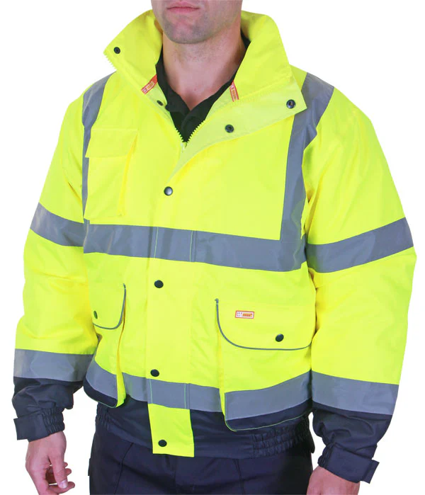 Beeswift Two-Tone Hi-Vis Constructor Bomber Jacket - Image 2