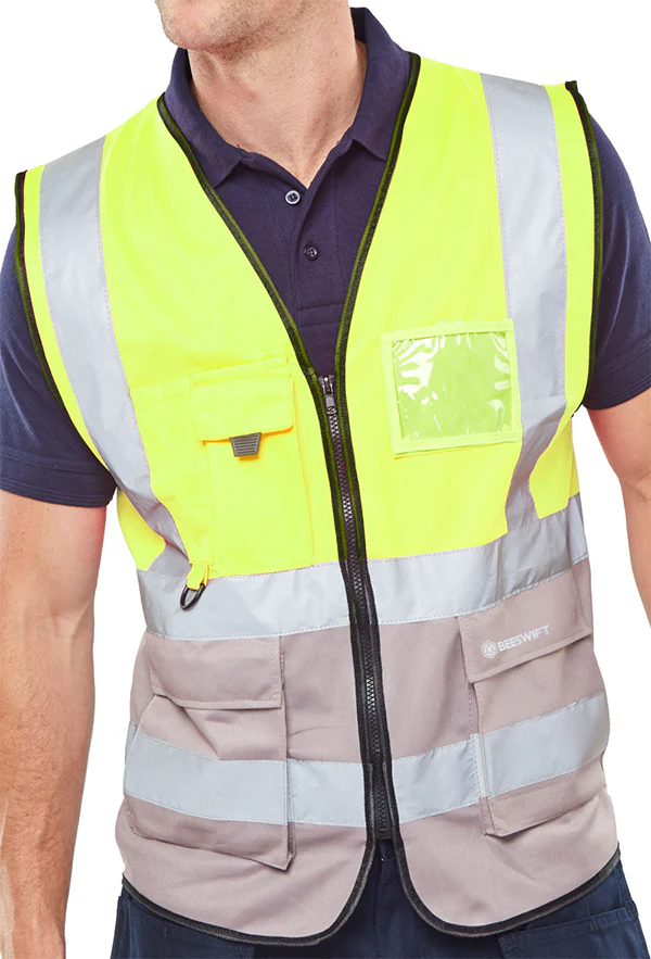 Beeswift Hi-Vis Two Tone Executive Id Vest - Image 15