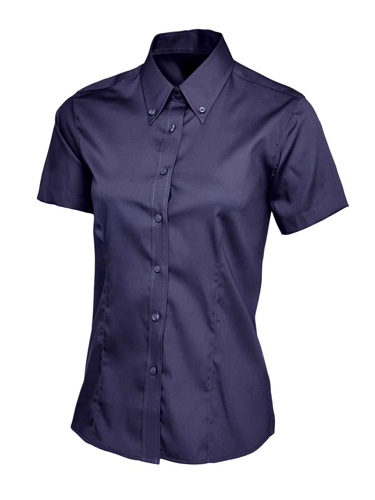 Uneek Ladies Pinpoint Oxford Half Sleeve Shirt - UC704 - Image 6