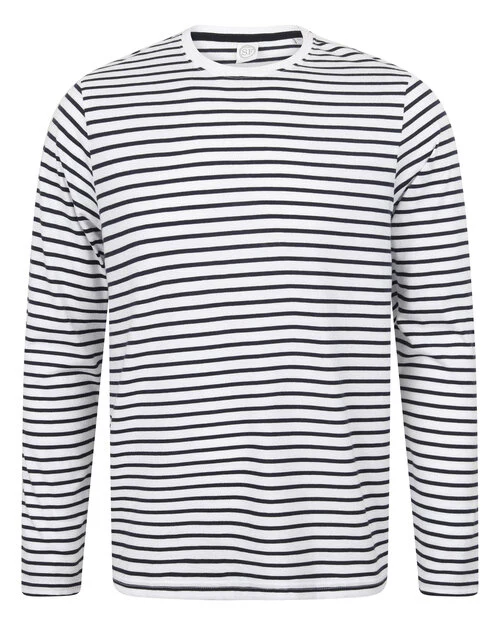 SF Clothing Unisex Long Sleeved Striped T-Shirt - SF204M - Image 2