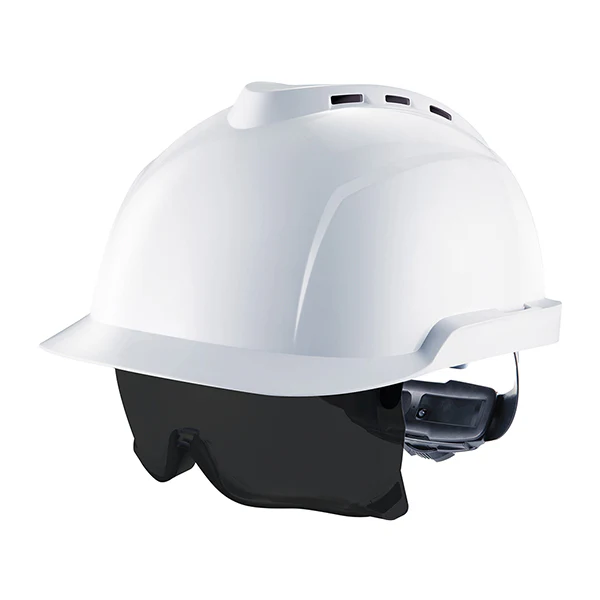 MSA Msa V-Gard 930 Vented Safety Helmet With Integrated Eye Protection Tinted - Image 2