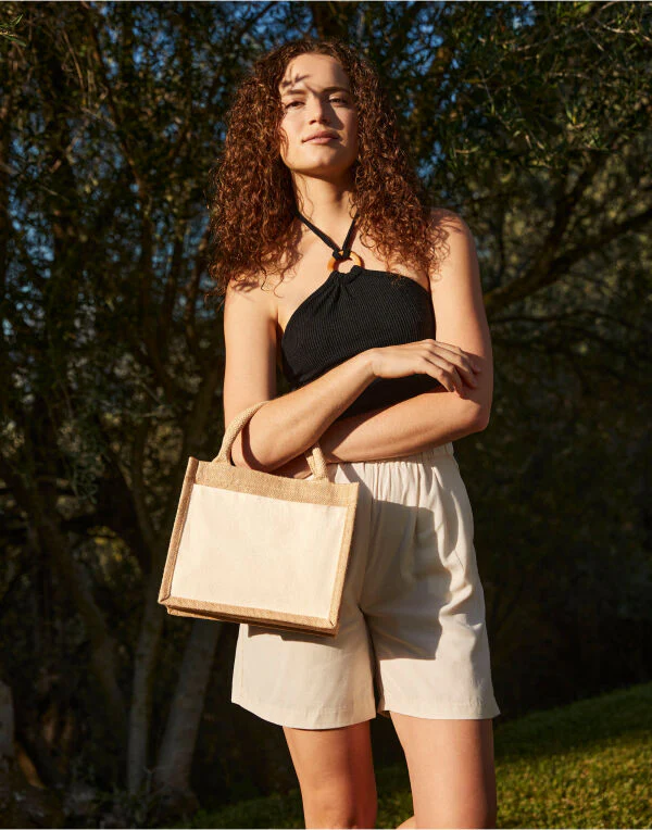 Westford Mill Cotton Pocket Jute Gift Bag