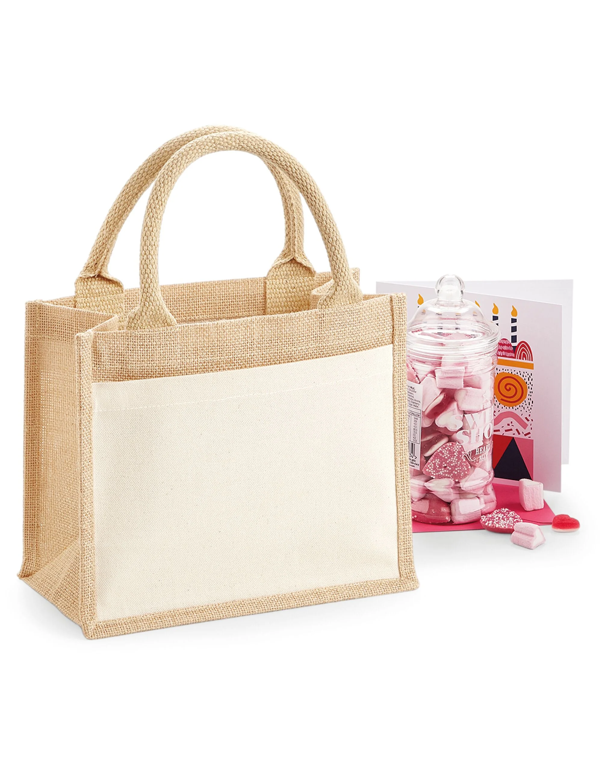 Westford Mill Cotton Pocket Jute Gift Bag - Image 2