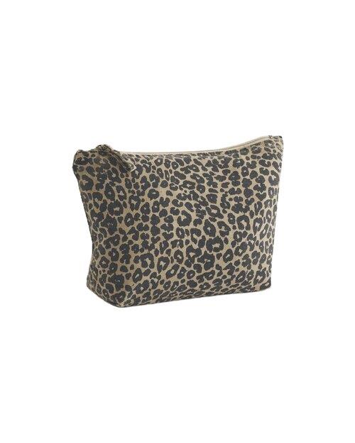 Westford Mill Leopard Print Canvas Accessory Bag