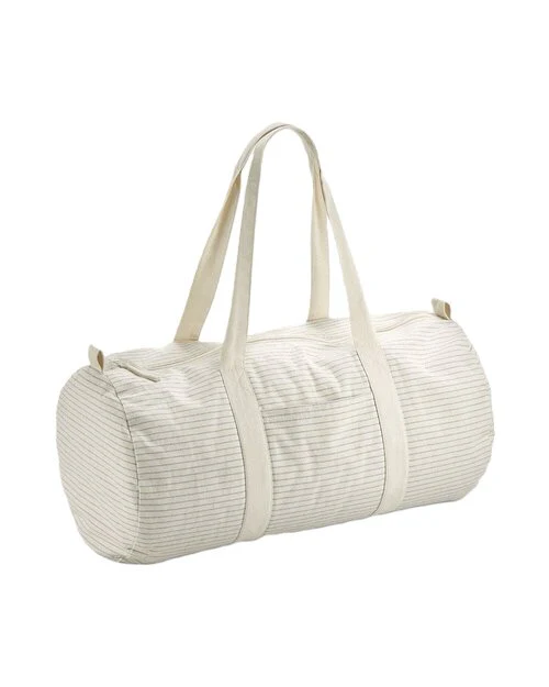 Westford Mill Striped Organic Cotton Barrel Bag