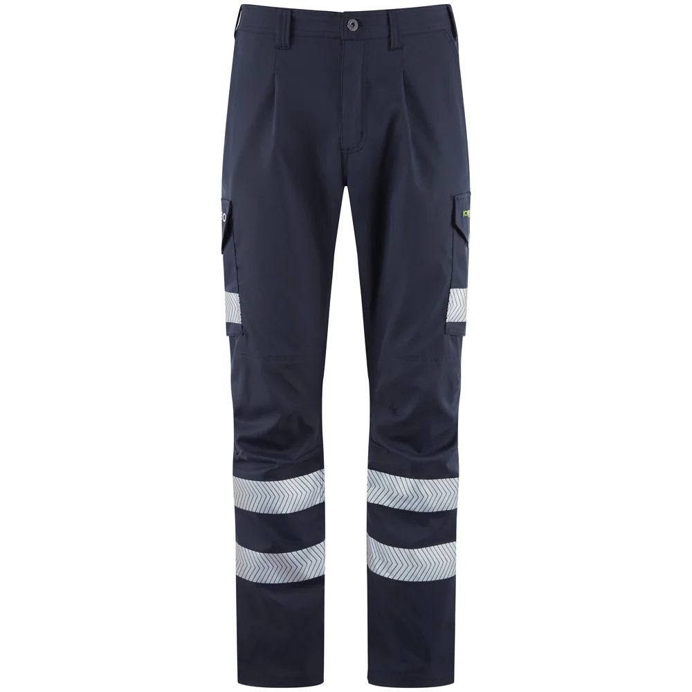 Leo Workwear Winsford Leo Ecoviz Lightweight Polyester Stretch Cargo Trousers