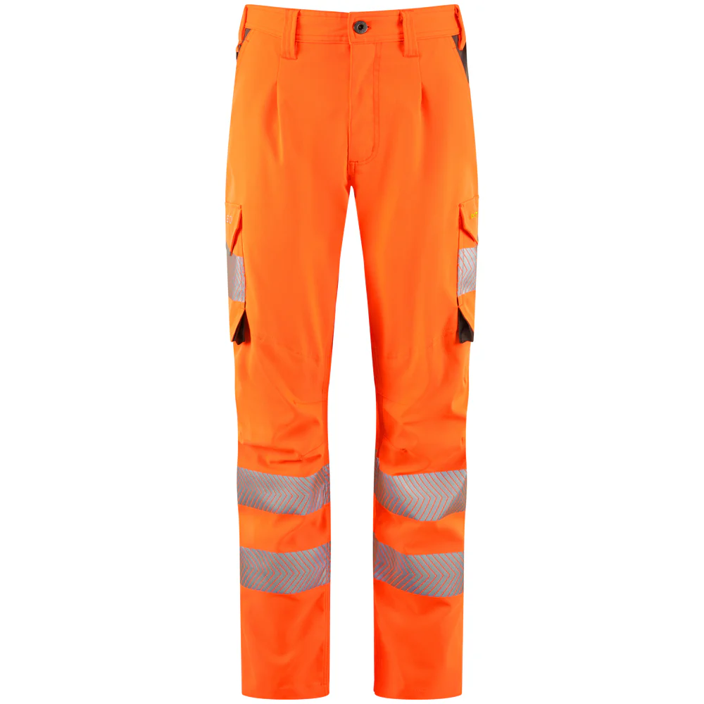 Leo Workwear Winswell Leo Ecoviz Womens Lightweight Polyester Stretch Cargo Trousers - Image 2