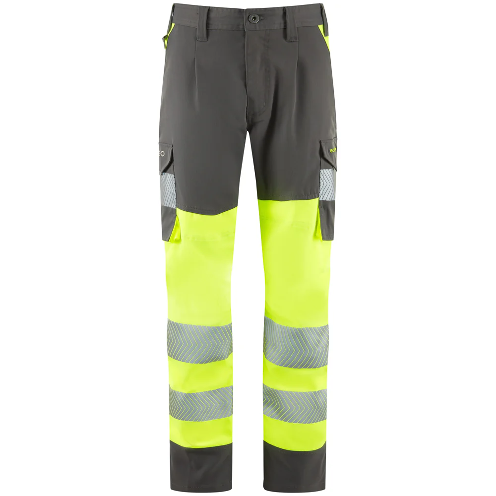 Leo Workwear Winswell Leo Ecoviz Womens Lightweight Polyester Stretch Cargo Trousers - Image 3