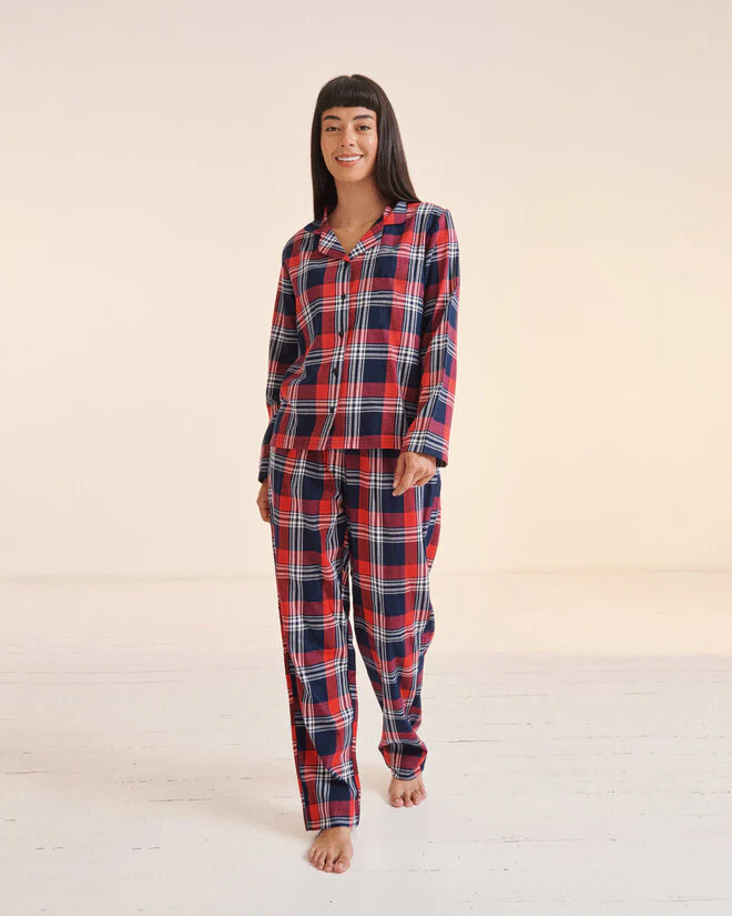 SF Clothing Womens Tartan Lounge Set - ST74M