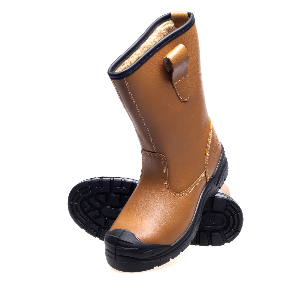 Work Site Tan Fur Lined Rigger Boot - Image 4